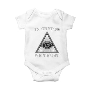 Funny Crypto Baby Onesie In Crypto We Trust Bitcoin Cryptocurrency TS02 White Print Your Wear