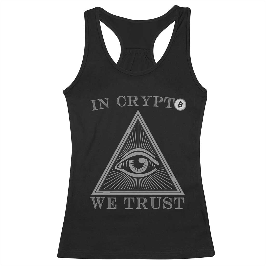 Funny Crypto Racerback Tank Top In Crypto We Trust Bitcoin Cryptocurrency TS02 Black Print Your Wear