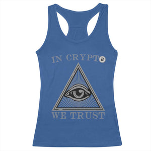 Funny Crypto Racerback Tank Top In Crypto We Trust Bitcoin Cryptocurrency TS02 Royal Blue Print Your Wear