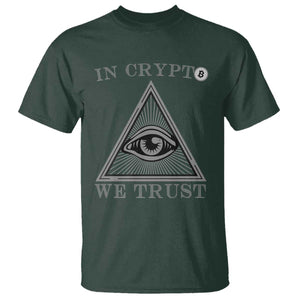 Funny Crypto T Shirt In Crypto We Trust Bitcoin Cryptocurrency TS02 Dark Forest Green Print Your Wear