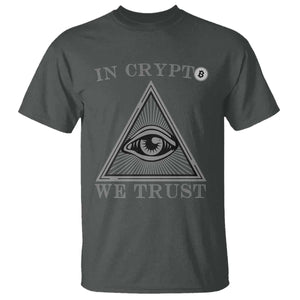 Funny Crypto T Shirt In Crypto We Trust Bitcoin Cryptocurrency TS02 Dark Heather Print Your Wear