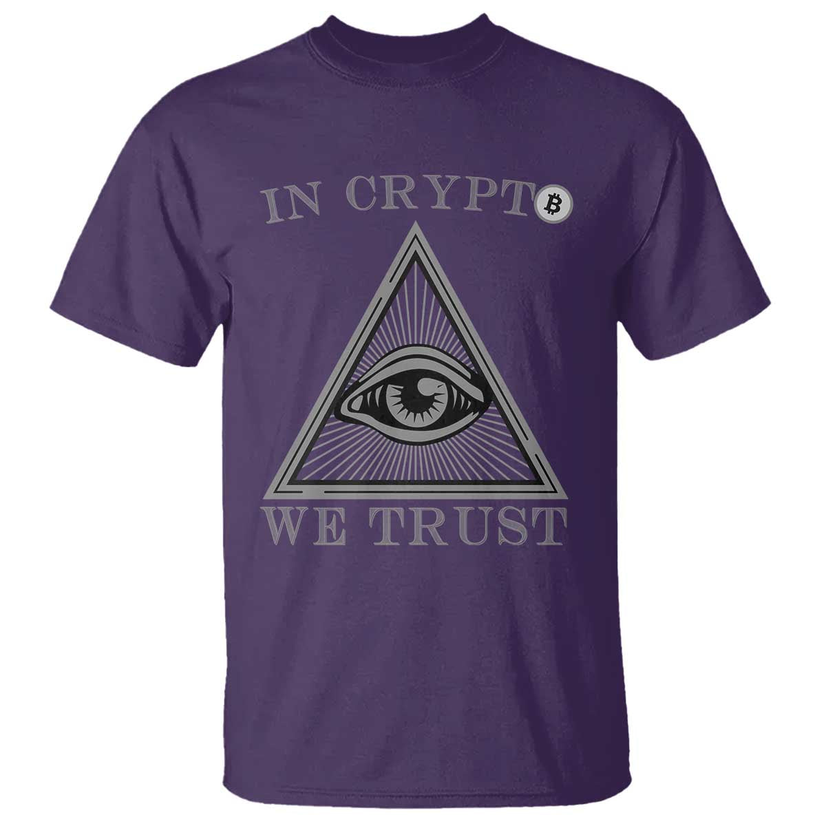 Funny Crypto T Shirt In Crypto We Trust Bitcoin Cryptocurrency TS02 Purple Print Your Wear