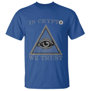 Funny Crypto T Shirt In Crypto We Trust Bitcoin Cryptocurrency TS02 Royal Blue Print Your Wear
