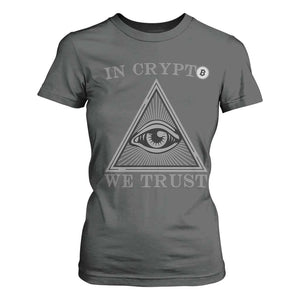 Funny Crypto T Shirt For Women In Crypto We Trust Bitcoin Cryptocurrency TS02 Dark Heather Print Your Wear