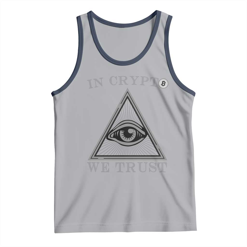 Funny Crypto Tank Top In Crypto We Trust Bitcoin Cryptocurrency TS02 Athletic Heather Navy Print Your Wear