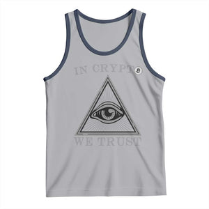 Funny Crypto Tank Top In Crypto We Trust Bitcoin Cryptocurrency TS02 Athletic Heather Navy Print Your Wear