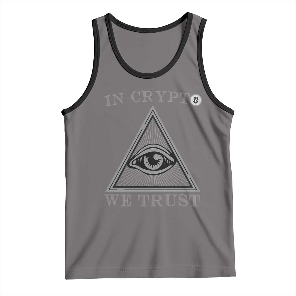 Funny Crypto Tank Top In Crypto We Trust Bitcoin Cryptocurrency TS02 Deep Heather Black Print Your Wear