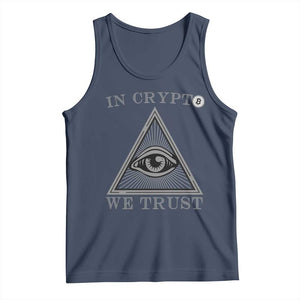 Funny Crypto Tank Top In Crypto We Trust Bitcoin Cryptocurrency TS02 Navy Print Your Wear