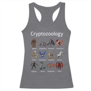 Cryptid Creatures Racerback Tank Top Cryptozoology Fantasy Mythical Monsters TS02 Charcoal Print Your Wear