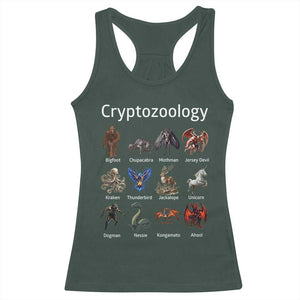 Cryptid Creatures Racerback Tank Top Cryptozoology Fantasy Mythical Monsters TS02 Dark Forest Green Print Your Wear