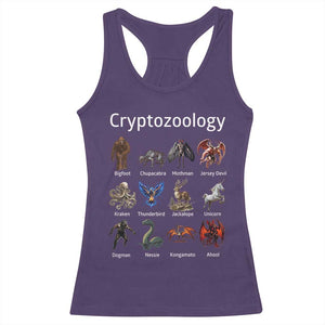 Cryptid Creatures Racerback Tank Top Cryptozoology Fantasy Mythical Monsters TS02 Purple Print Your Wear