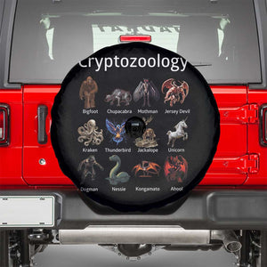 Cryptid Creatures Spare Tire Cover Cryptozoology Fantasy Mythical Monsters TS02 Black Print Your Wear