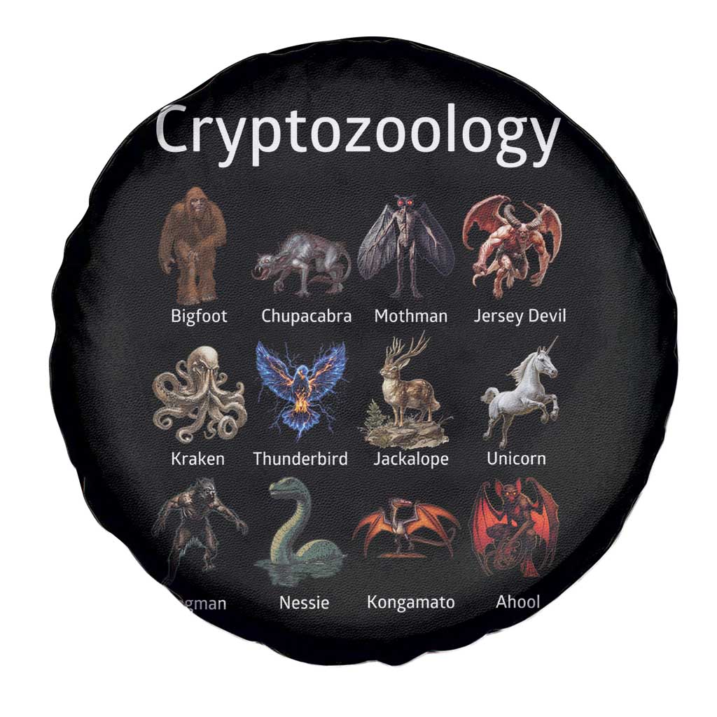 Cryptid Creatures Spare Tire Cover Cryptozoology Fantasy Mythical Monsters TS02 Print Your Wear