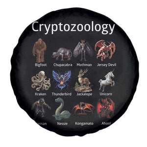 Cryptid Creatures Spare Tire Cover Cryptozoology Fantasy Mythical Monsters TS02 Print Your Wear