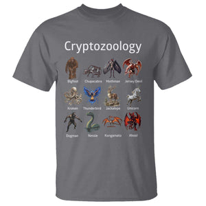 Cryptid Creatures T Shirt Cryptozoology Fantasy Mythical Monsters TS02 Charcoal Print Your Wear