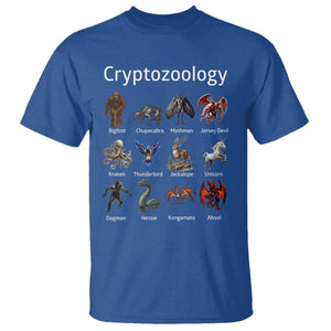 Cryptid Creatures T Shirt Cryptozoology Fantasy Mythical Monsters TS02 Royal Blue Print Your Wear
