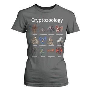 Cryptid Creatures T Shirt For Women Cryptozoology Fantasy Mythical Monsters TS02 Dark Heather Print Your Wear