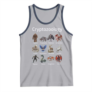 Cryptid Creatures Tank Top Cryptozoology Fantasy Mythical Monsters TS02 Athletic Heather Navy Print Your Wear