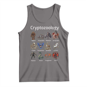 Cryptid Creatures Tank Top Cryptozoology Fantasy Mythical Monsters TS02 Deep Heather Print Your Wear