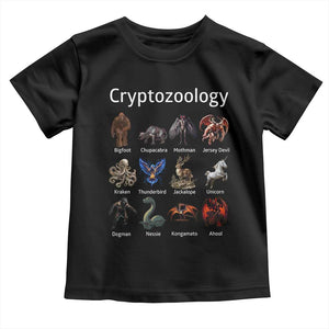 Cryptid Creatures Toddler T Shirt Cryptozoology Fantasy Mythical Monsters TS02 Black Print Your Wear