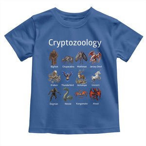 Cryptid Creatures Toddler T Shirt Cryptozoology Fantasy Mythical Monsters TS02 Royal Blue Print Your Wear
