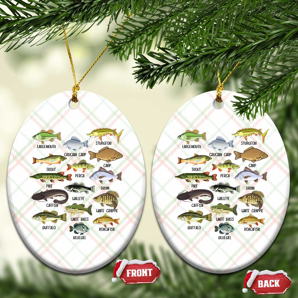 Freshwater Fish Species Ceramic Ornament Funny Fishing Types Fisherman Dad TS02 Print Your Wear
