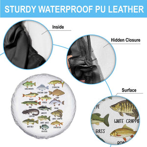 Freshwater Fish Species Spare Tire Cover Funny Fishing Types Fisherman Dad TS02 Print Your Wear