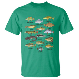 Freshwater Fish Species T Shirt Funny Fishing Types Fisherman Dad TS02 Irish Green Print Your Wear