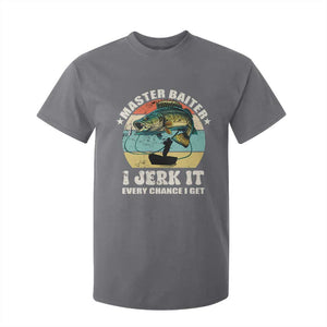 Funny Fishing Master-Baiter T Shirt For Kid Kayak Fishing Dad Grandpa Bass Fish Adult Humor TS02 Charcoal Print Your Wear