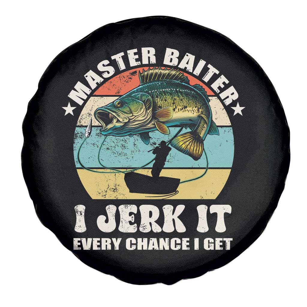 Funny Fishing Master-Baiter Spare Tire Cover Kayak Fishing Dad Grandpa Bass Fish Adult Humor TS02 Print Your Wear