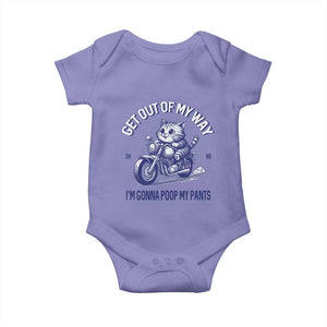Funny Cat Meme Baby Onesie Get Out of My Way Gonna Poop My Pants Adult Humor Meme TS02 Violet Print Your Wear