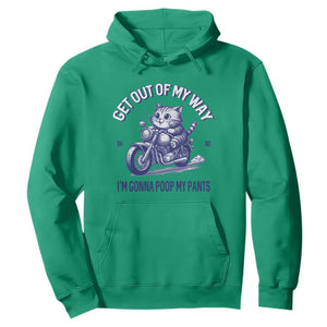 Funny Cat Meme Hoodie Get Out of My Way Gonna Poop My Pants Adult Humor Meme TS02 Irish Green Print Your Wear