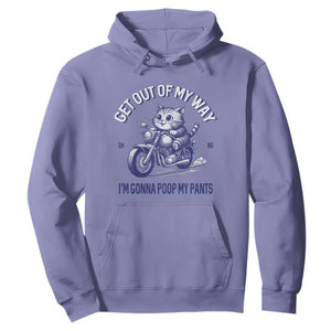 Funny Cat Meme Hoodie Get Out of My Way Gonna Poop My Pants Adult Humor Meme TS02 Violet Print Your Wear