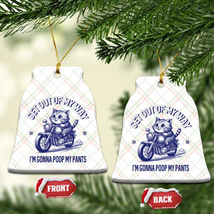 Funny Cat Meme Ceramic Ornament Get Out of My Way Gonna Poop My Pants Adult Humor Meme TS02 Print Your Wear