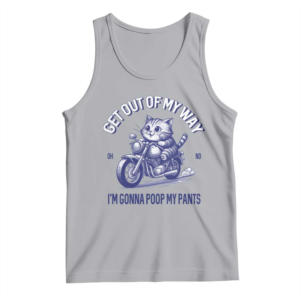 Funny Cat Meme Tank Top Get Out of My Way Gonna Poop My Pants Adult Humor Meme TS02 Athletic Heather Print Your Wear