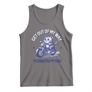 Funny Cat Meme Tank Top Get Out of My Way Gonna Poop My Pants Adult Humor Meme TS02 Deep Heather Print Your Wear