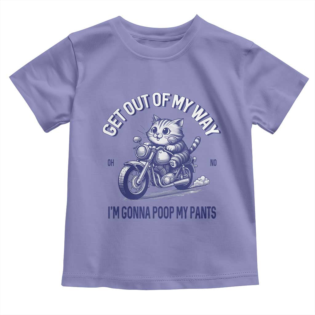 Funny Cat Meme Toddler T Shirt Get Out of My Way Gonna Poop My Pants Adult Humor Meme TS02 Violet Print Your Wear