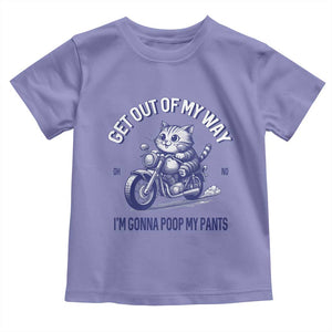 Funny Cat Meme Toddler T Shirt Get Out of My Way Gonna Poop My Pants Adult Humor Meme TS02 Violet Print Your Wear