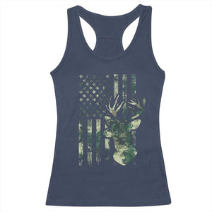 Deer Hunting Camouflage Racerback Tank Top Camo US Flag TS02 Navy Print Your Wear