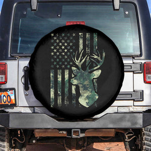 Deer Hunting Camouflage Spare Tire Cover Camo US Flag TS02 No hole Black Print Your Wear