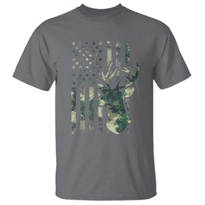 Deer Hunting Camouflage T Shirt Camo US Flag TS02 Charcoal Print Your Wear