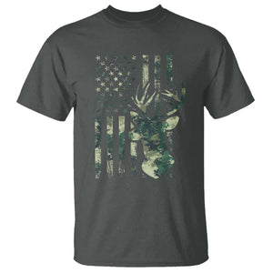 Deer Hunting Camouflage T Shirt Camo US Flag TS02 Dark Heather Print Your Wear