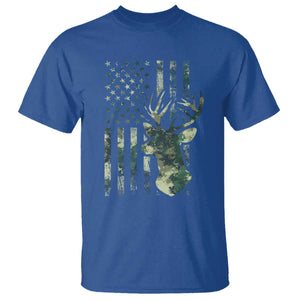 Deer Hunting Camouflage T Shirt Camo US Flag TS02 Royal Blue Print Your Wear