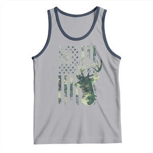 Deer Hunting Camouflage Tank Top Camo US Flag TS02 Athletic Heather Navy Print Your Wear