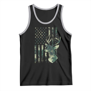 Deer Hunting Camouflage Tank Top Camo US Flag TS02 Black Athletic Heather Print Your Wear