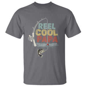 Fishing Dad T Shirt Reel Cool Papa Retro Vintage TS02 Charcoal Print Your Wear