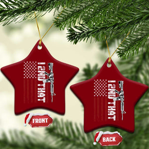 Gun Rights Patriotic Ceramic Ornament I 2nd That Second Amendment Pro Gun American Flag TS02 Print Your Wear