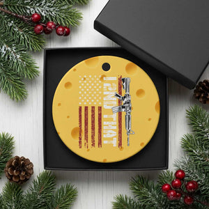 Gun Rights Patriotic Ceramic Ornament I 2nd That Second Amendment Pro Gun American Flag TS02 1pc Yellow Cheese Print Your Wear