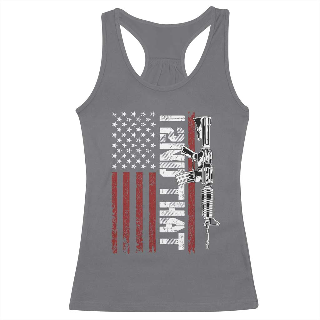 Gun Rights Patriotic Racerback Tank Top I 2nd That Second Amendment Pro Gun American Flag TS02 Charcoal Print Your Wear