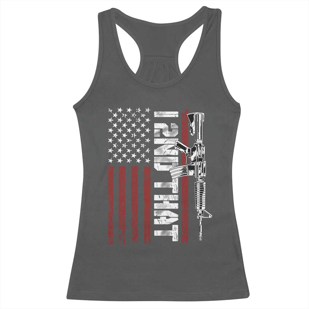 Gun Rights Patriotic Racerback Tank Top I 2nd That Second Amendment Pro Gun American Flag TS02 Dark Heather Print Your Wear